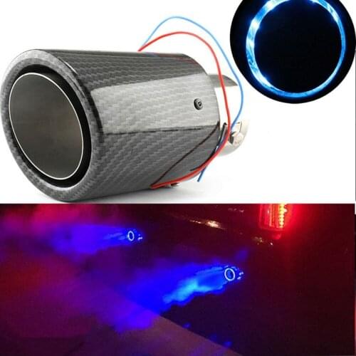 Universal Car Modified Exhaust Muffler Tip Tail Pipe LED Flaming Luminous-Silencer Turbo Sport