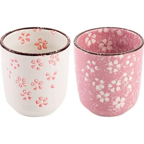 Japanese Tea Cup Ceramic Flower Tea Cups Vintage Teacup Master Mug Container Drinkware Kung Fu Teaware Water Cup Mugs Decoration