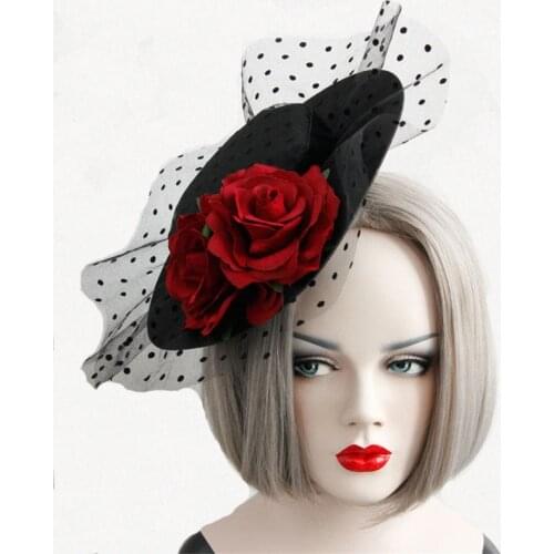 Various Styles Fedoras Hairpins Clip Fascinator Barrette for Women Girl Wedding Party Fascinat Hair Pins Hat Hair Accessories