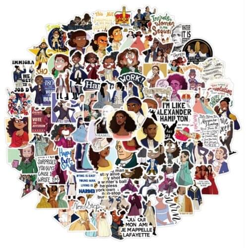 10/30/50Pcs/Set Hamilton Musical For Snowboard Laptop Luggage Fridge Car- Styling Vinyl Decal Home Decor Stickers
