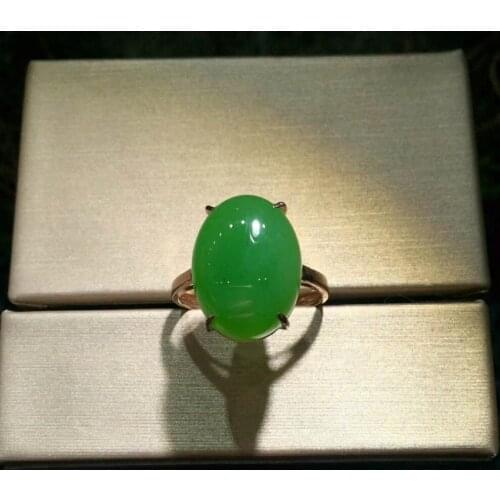 18K gold and Tian Biyu apple green denim ringh80