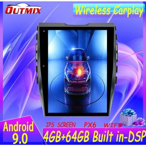 4G+64GB DSP Tesla 12.1" Android 9 PX6 Navigation Car Player For Ford Edge 2015-2018 Car GPS Navi CarPlay Head Unit DSP Stereo