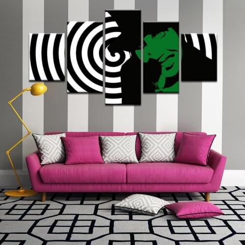 5 Pcs Marilyn Manson Design Canvas Art Print Heavy Metal Singer Painting Abstract Poster Wall Art Picture For Bedroom Home Decor