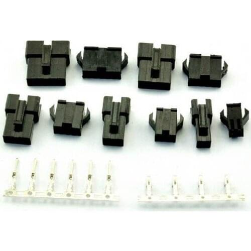 50 Sets/lot, (2+3+4+5+6Pin) each Model 10 sets JST 2.5mm SM series Multipole Connector plug, With ternimal male and female
