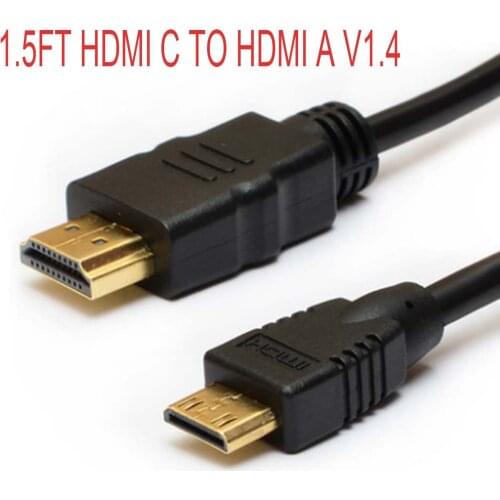5FT Mini HDMI-compatible C male TO HDMI-compatible A male v1.4 HD VIDEO cable FOR iRulu AL009 X1044 X1045 X1046 X1047 Tablet