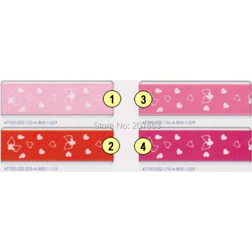 7/8"(22mm) 100yards Sain Ribbon Printed Swiss Heart For Hairband Bows Diy ~high quality Free Shipping