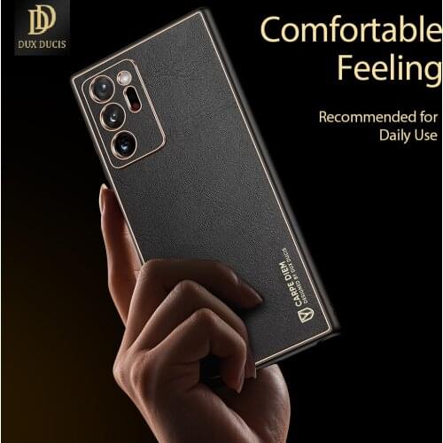DUX DUCIS For 갤럭시 노트20 울트라 폰케이스 PU Leather+TPU Anti-Slip Camera Protection Back Cover For Samsung Note 20 hülle S21 Ultra