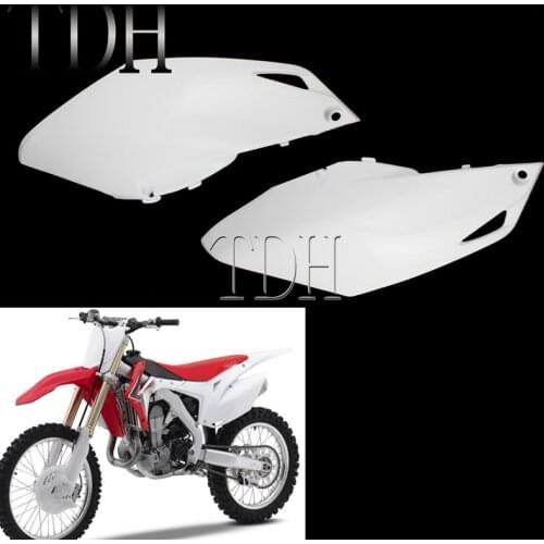 For Honda CRF450R 2013-2016 CRF250R 2014-2017 Dirt Bike Enduro Racing Rear Side Panel Cover Frame Guard Fairing Bodywork Cover