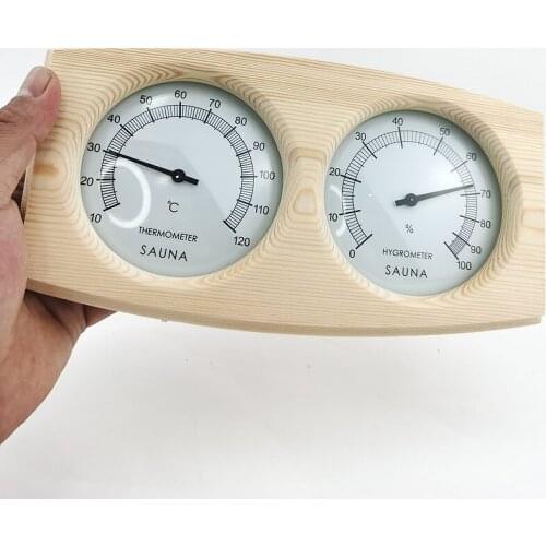 1 PC Wood Sauna Hygrothermograph Indoor Thermometer Hygrometer Humidity