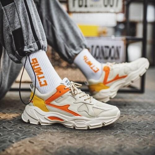 Hot Style Mens Fashion Sneakers Mens casual Lace-up Shoes Mesh Breathable Fashion Shoes Personality Comfortable Walking Shoes