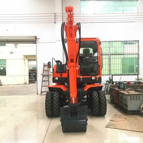 JIAXIN Construction machinery Wheel excavator small Wheel excavator with Wood grab hammer mudguard