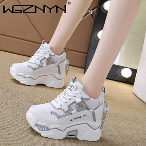 Women Platform Chunky Sneakers High Lace-up Casual Vulcanize Shoes Women Luxury Designer Old Dad Female Fashion Outdoor Sneakers