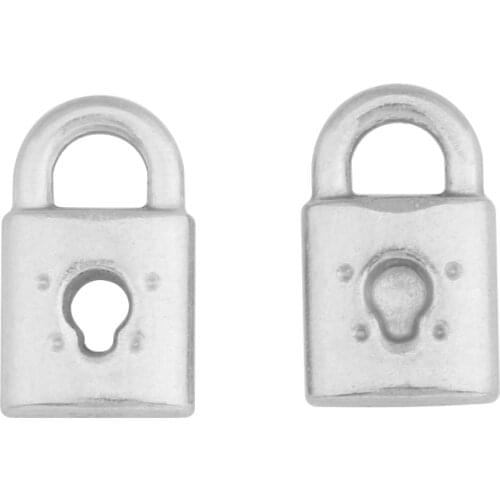 10pcs/lot Stainless Steel Square Lock With Keyhole Pendant For Necklace And Bracelet DIY Charm For Accessories Jewelry Making