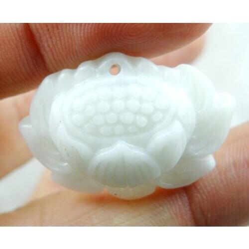 Natural stone Turquoises Quartz crystal Lotus glory pendant for diy jewelry making necklace Accessories