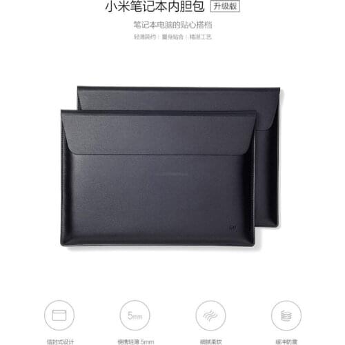 Xiaomi Notebook 12.5 Inch Black Leather Liner Protective Case Upgrade for Macbook Air 11.6 13.3 Inch Macbook 12inch
