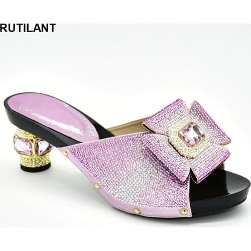 New High Quality African Wedding Shoes Elegant Crystal Shoes Fashion Shoe 2020 Women Shoes Summer High Heeled Shoes for Women