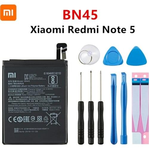Xiao mi 100% Orginal BN45 4000mAh Battery For Xiaomi Redmi Note 5 Note5 BN45 High Quality Phone Replacement Batteries +Tools
