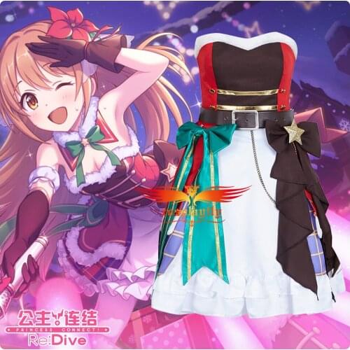 Princess Link ReDive Sakurai Nozomi Christmas Cosplay Costume Asian Adult Women Outfits Girl Dress Socks Gloves Belt Halloween