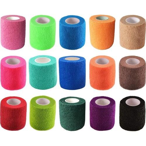 15 Pack 2” x 5 Yards Self Adhesive Bandage Assorted Color Breathable Self-Adherent Tape for Stretch Athletic,Sports,Wrist,Ankle