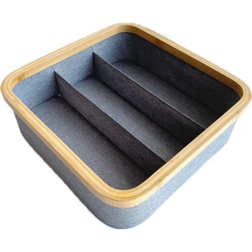 Household fabric underwear storage box drawer type underwear socks underwear sorting box partition storage box