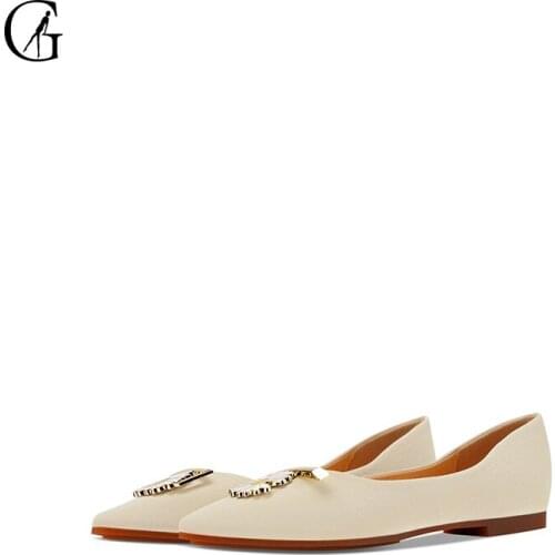 GOXEOU Womens Flats PU Matte Black Apricot Yellow Flower Pointed Toe Fashion Casual Comfortable Office Lady Shoes Size 35-40