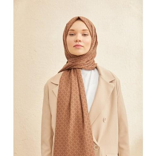 Salland Ruby Brown Shawl Trend Fashion Womens Hijab Scarf Shawl Scarf Comfortable Use in All Seasons Shawl Easy to Shape Flexible Anti-Wrinkle Quality Cotton Fabric Hijab Clothing Accessory RUBKA-00001
