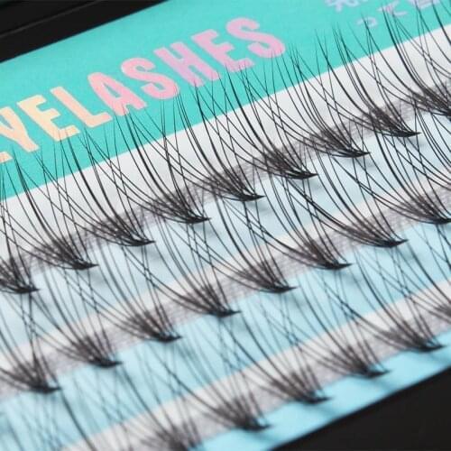 10/30/75 case 10D Cluster Volume Eyelash Faux Mink Eyelashes Bundles Natural Long Lashes Extensions LF-8021