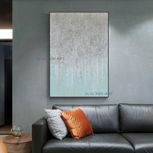 100% Canruo Galaxy Art Handmade Oil Painting Decorative American Porch LIght Luxury Penthouse Living Room Bedroom Mural Custom