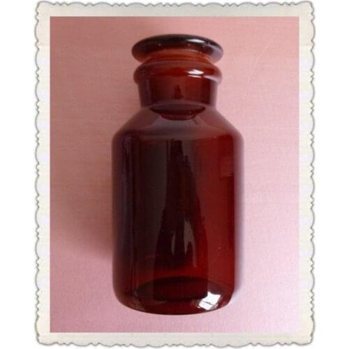 125ml Amber Glass Reagent bottle,wide mouth,Ground stopper,Lab Glassware