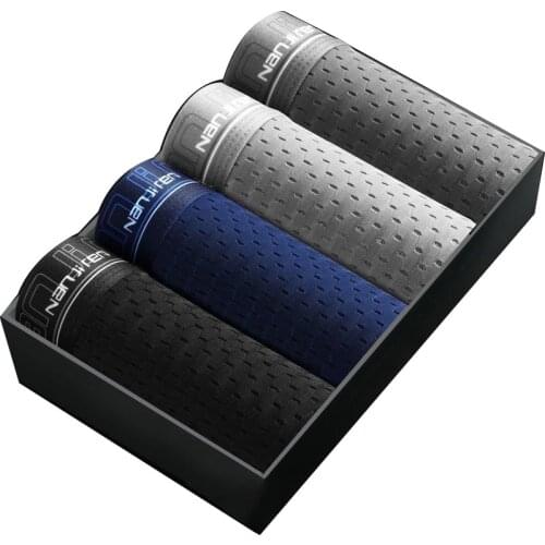 4pcs Fashion Underwear Men Boxers Sexy Men Boxer Soft Breathable Underwear Male Comfortable Panties Underpants Boxershorts Homme