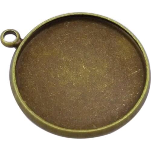 Antique Bronze 1000piece 10mm 12mm 14mm 16mm 18mm 20mm 25mm Round Bezel Cabochon Setting Charm Pendant Blanks Pendant Trays PT15