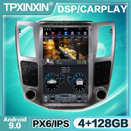 Tesla Screen Android 9.0 Car Radio For Lexus RX RX300 RX330 RX350 RX400H 2004 - 2007 Multimedia Video DVD Player Navigation GPS
