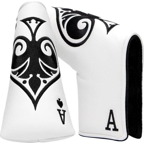 Golf Blade Putter Cover Golf Club Head Covers for Putter Leather Blade Putter Headcover with Magnetic Closure and Spade Design