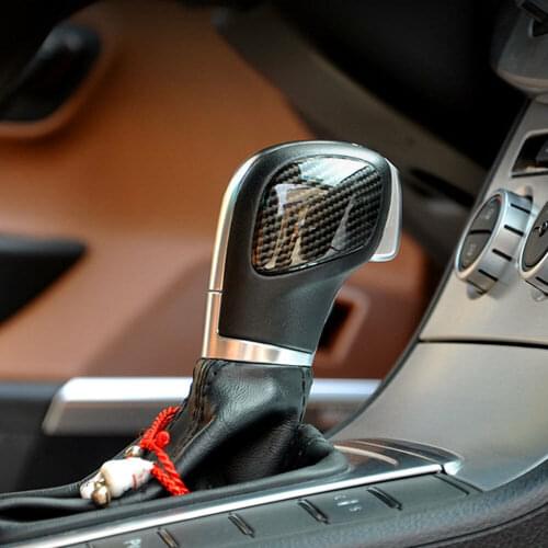 Carbon Fiber Color Car AT Gear Shift Knob Head Cover Trim For VW Golf 7 GTI Mk7 2013