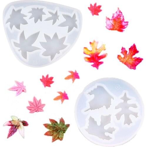 DIY Decoration Crafts Crystal Epoxy Pendant Table Leaf Leaf Maple Mold Irregular Leaf Decorative Mirror Mold Resin Accessories