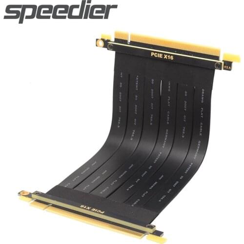 Shielded PCIe 3.0 x16 To 16x Male/Male Flexible Riser Cable Goldfinger Connector Direct Signal Docking Riser Jumpers Full Speed