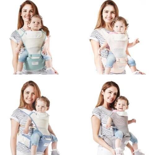 Ergonomic Baby Carrier Breathable Infant Kid Baby Hipseat Sling Kangaroo Baby Wrap Carrier for Baby Travel Thickening Shoulders