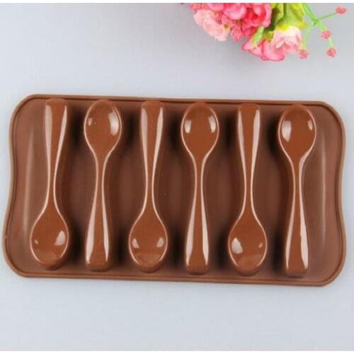 Spoon Shape Silicone Cake Mold Chocolate Fondant Tools Decoration Bakeware Cupcake Baking Molds Jelly Ice Mould Baking Tool