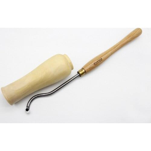 Wood Hollowing tool Woodworking Turning Tools scoop out Hook-Shaped, Round Head A2008