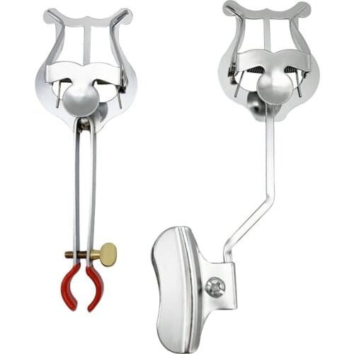 Pocket Trumpet Clip Sheet Music Holder Clip-on Stand Stainless Steel Nickel Plated