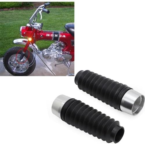 Pack-2 For HONDA Z50 Z50R CT70 Front Fork Boots & Aluminum Cap Set OEM Replacement TBW0868