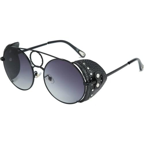 Round Metal Sunglasses Steampunk Men Women Fashion Glasses Brand Designer Retro Vintage Sunglasses UV400