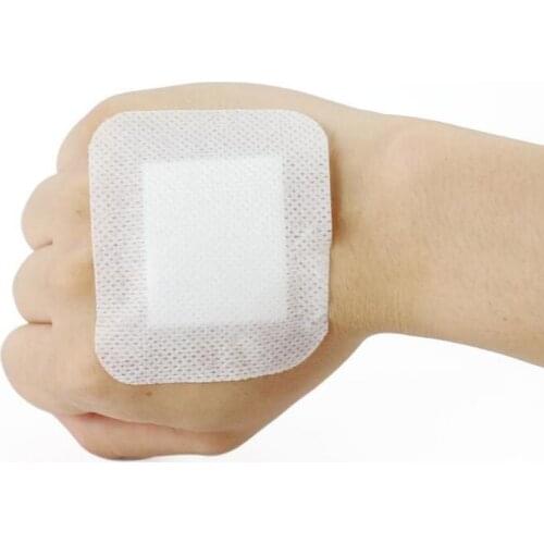 10Pcs 6*7cm Adhesive Plaster Wound Hemostasis Sticker Band First Aid Bandage Emergency Kit
