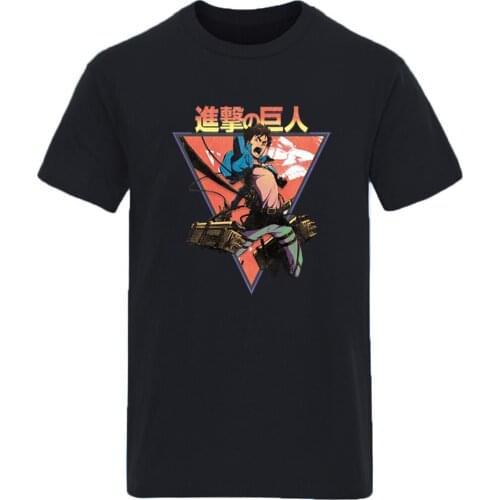 Attack on Titan Japan Anime O-neck Mens T-shirt High Quality Fashion Clothing Tops Leisure Hip Hop Outwear 2021 Ropa De Hombre