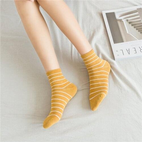 20 Pairs Per Set Korean Version Cotton Socks Women Stripes Type Socks Wholesale Korean Style Female Socks Wholesale