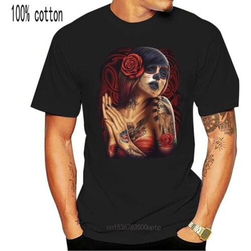 New R166 Rock Eagle T Shirt Tattoo Skull Sexy Lady Rose Fashion Biker Ghost X'Mas