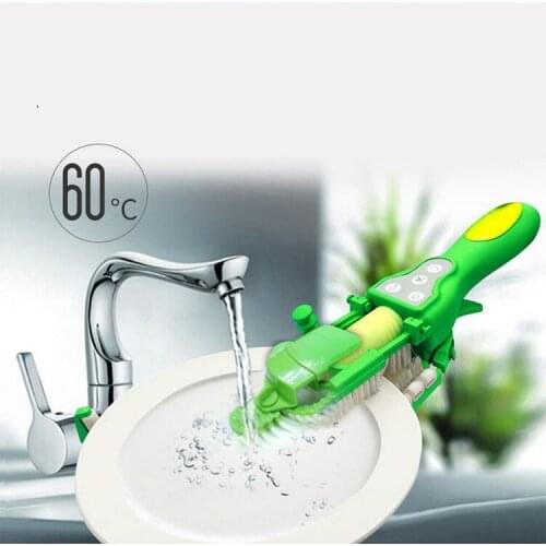 New Arrival Automatic Handheld Spinning Kitchen Dish Scrubber Tool Kitchen Bowls Plates Chips Kitchen Cleaning Srubber Tool