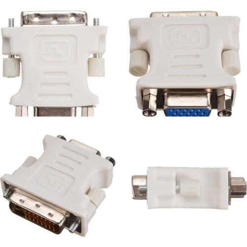 24+1 Pin DVI-D to 15 Pin VGA Male to Female Video Converter for Laptop Computer Video Extension Cable Connector Accessories