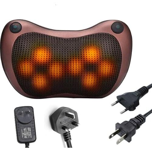 Relaxation Neck Massage Pillow Vibrator Electric Body Back Waist Massager Heating Kneading Infrared Therapy Shiatsu Pillow
