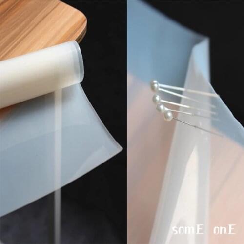TPU Fabric Transparent Milk White PVC Liquid Plastic Film Waterproof DIY Raincoat Crystal Bags Decor Clothes Designer Fabric